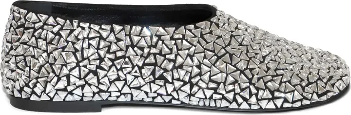 Crystal-Embellished Ballerina Shoes