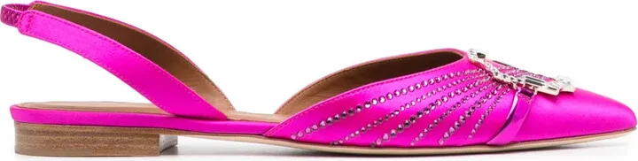 Crystal-Embellished Ballerina Shoes