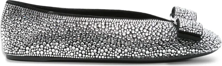 Crystal-Embellished Ballet Flat