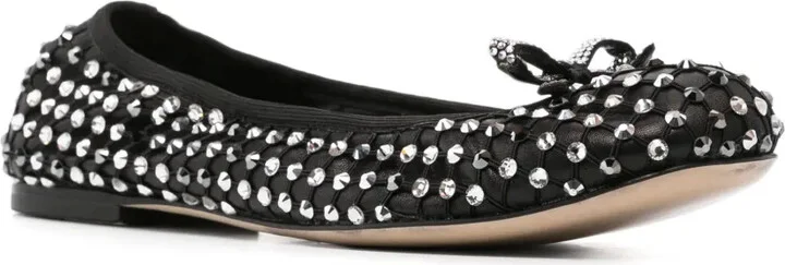 Crystal-Embellished Ballet Flats - Image 2