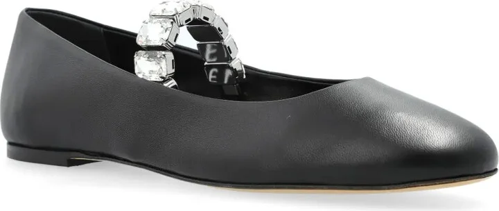 Crystal-Embellished Ballet Flats - Image 2
