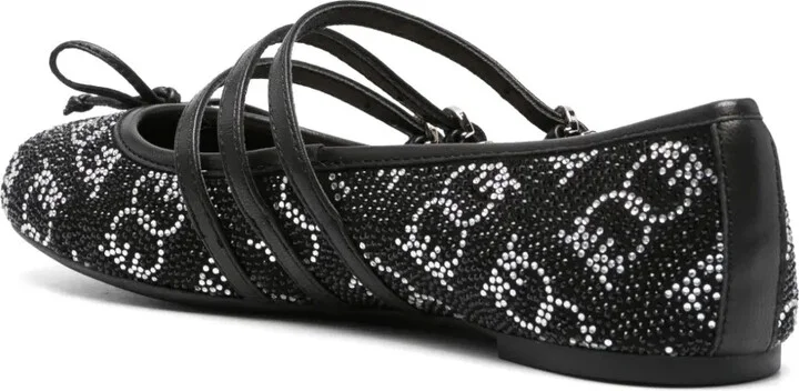 Crystal-Embellished Ballet Flats - Image 3