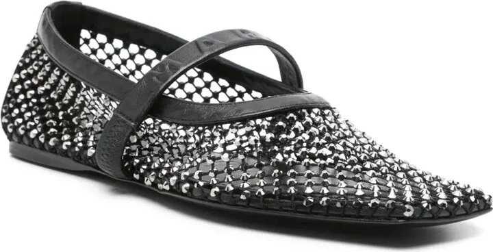 Crystal-Embellished Ballet Flats - Image 2