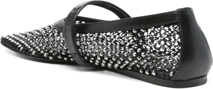 Crystal-Embellished Ballet Flats - Image 3