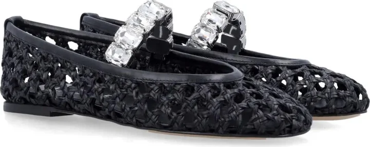 Crystal-Embellished Ballet Flats - Image 2