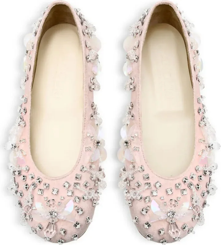 Crystal-Embellished Ballet Flats - Image 2