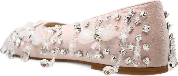 Crystal-Embellished Ballet Flats - Image 3