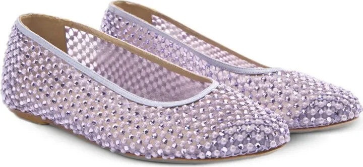 Crystal-Embellished Ballet Flats - Image 2