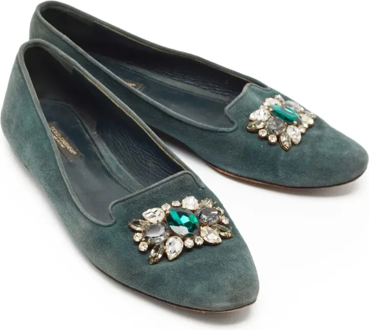 Crystal-Embellished Ballet Flats - Image 2