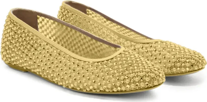 Crystal-Embellished Ballet Flats - Image 2