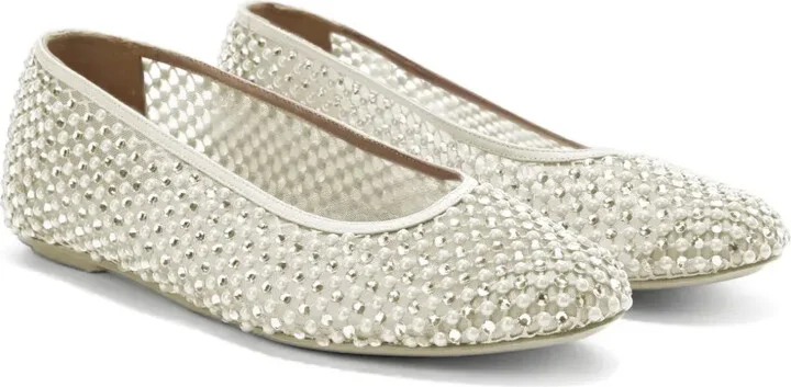 Crystal-Embellished Ballet Flats - Image 2