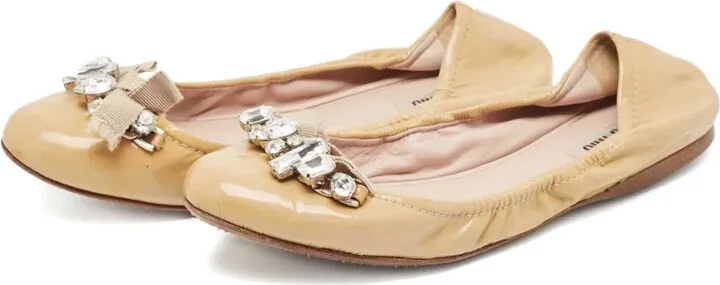Crystal-Embellished Ballet Flats - Image 2
