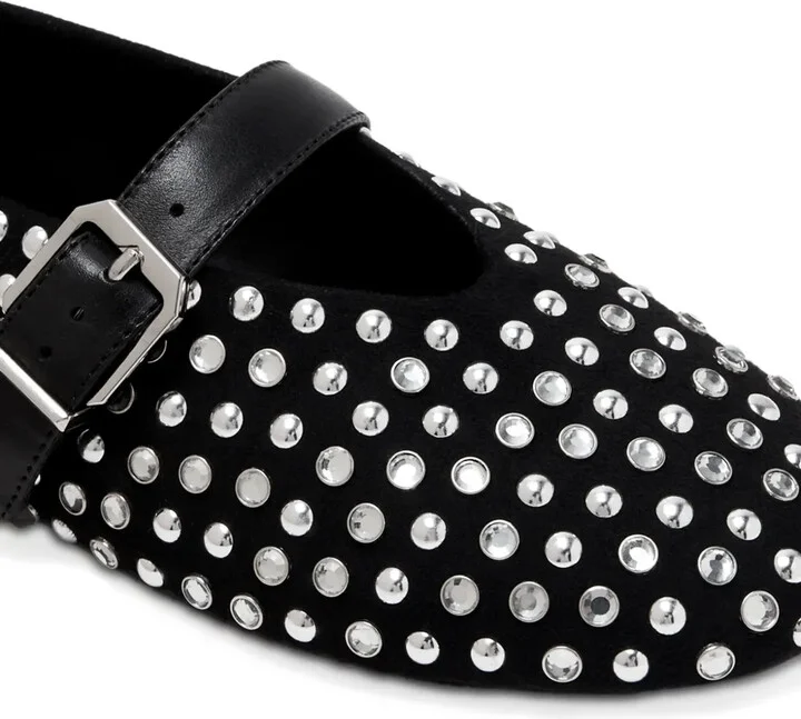 Crystal-Embellished Ballet Flats - Image 4