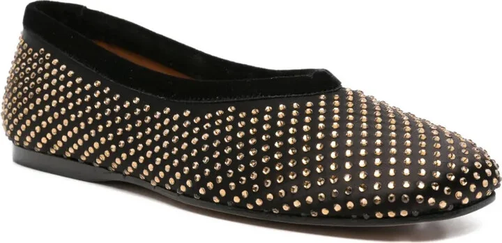 Crystal-Embellished Ballet Flats - Image 2