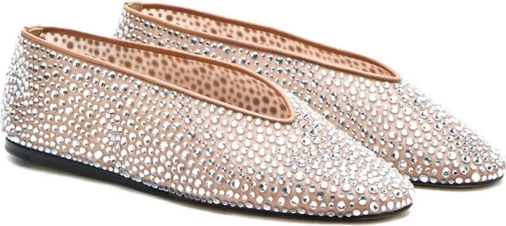 Crystal-Embellished Ballet Flats - Image 2