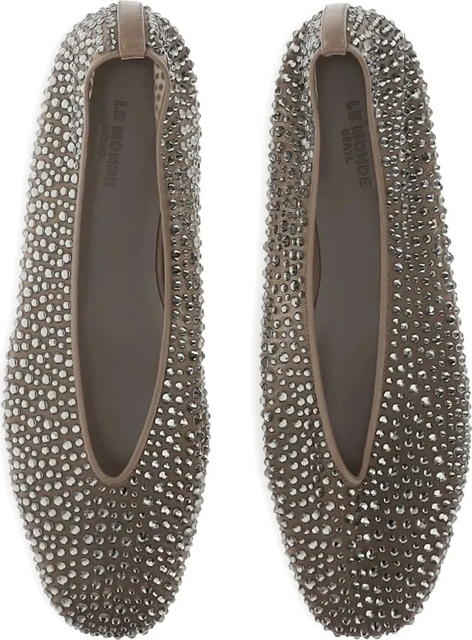 Crystal-Embellished Ballet Flats - Image 3