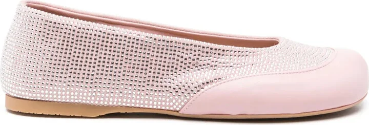 Crystal-Embellished Ballet Flats