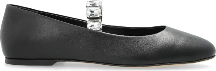 Crystal-Embellished Ballet Flats