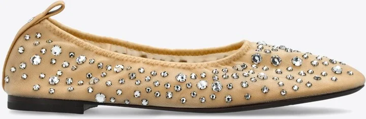 Crystal Embellished Ballet Flats