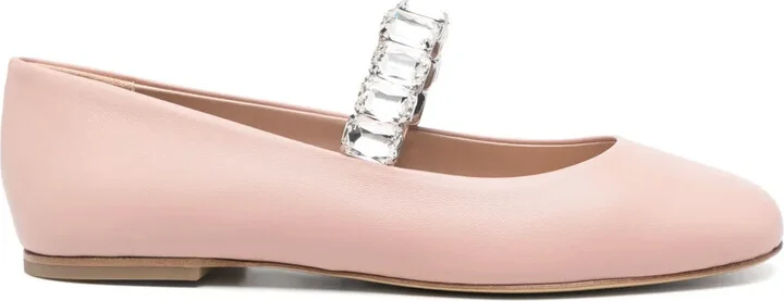 Crystal-Embellished Ballet Flats