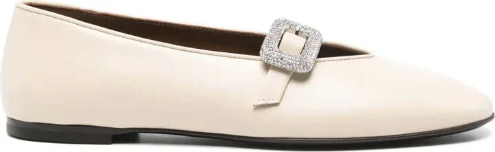 Crystal-Embellished Ballet Flats