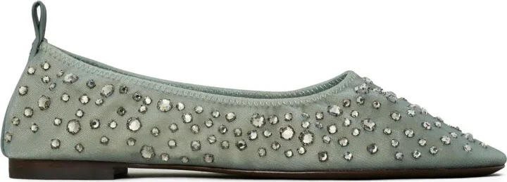 Crystal-Embellished Ballet Flats