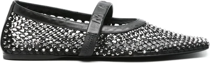 Crystal-Embellished Ballet Flats