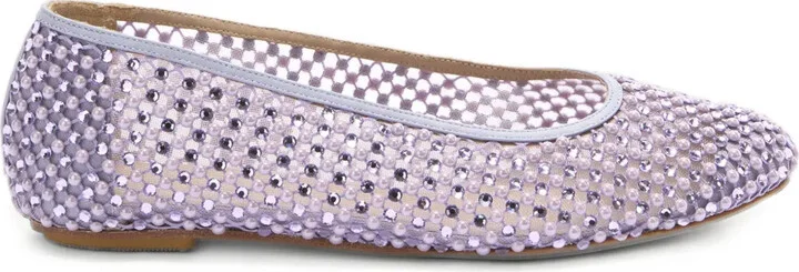 Crystal-Embellished Ballet Flats