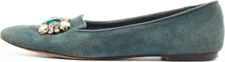 Crystal-Embellished Ballet Flats