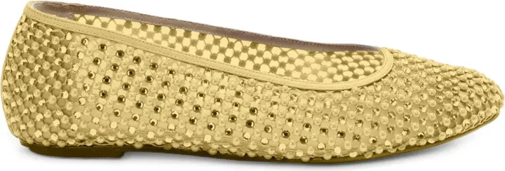 Crystal-Embellished Ballet Flats