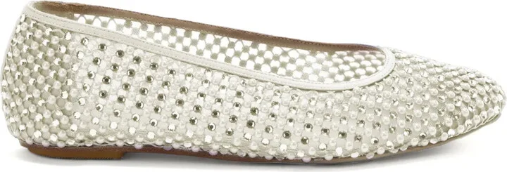 Crystal-Embellished Ballet Flats