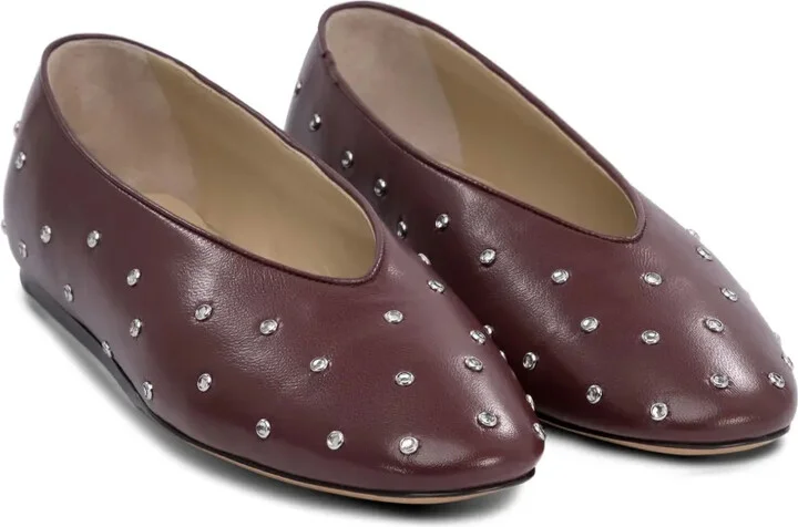 Crystal-Embellished Ballet Flats
