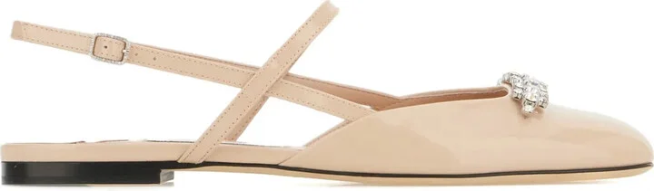 Crystal-Embellished Ballet Flats