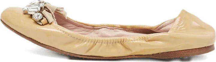 Crystal-Embellished Ballet Flats