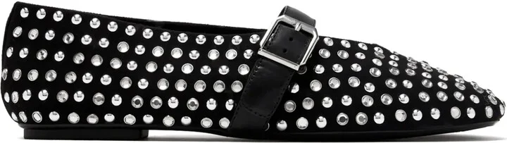 Crystal-Embellished Ballet Flats