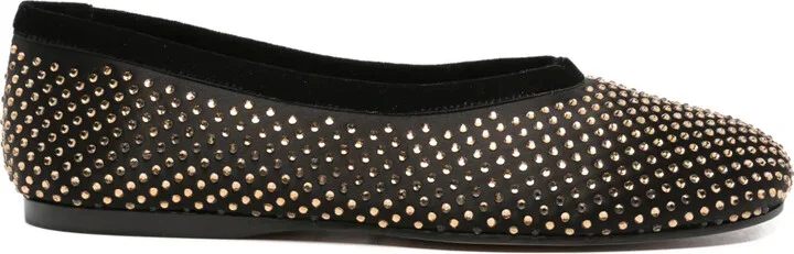 Crystal-Embellished Ballet Flats