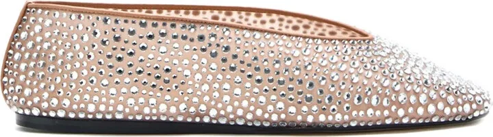 Crystal-Embellished Ballet Flats