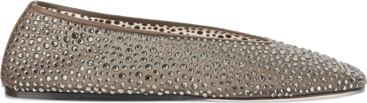 Crystal-Embellished Ballet Flats