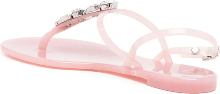 Crystal-Embellished Beach Flip Flops - Image 3