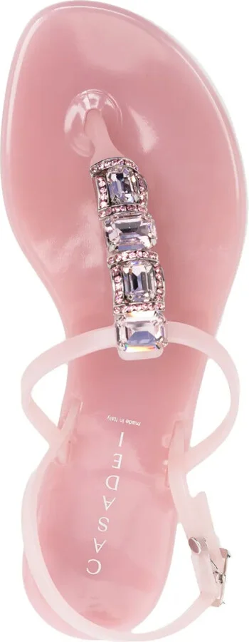 Crystal-Embellished Beach Flip Flops - Image 4