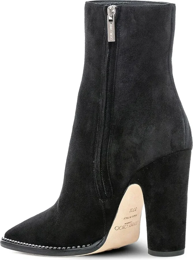Crystal-Embellished Block-Heel Boots - Image 2