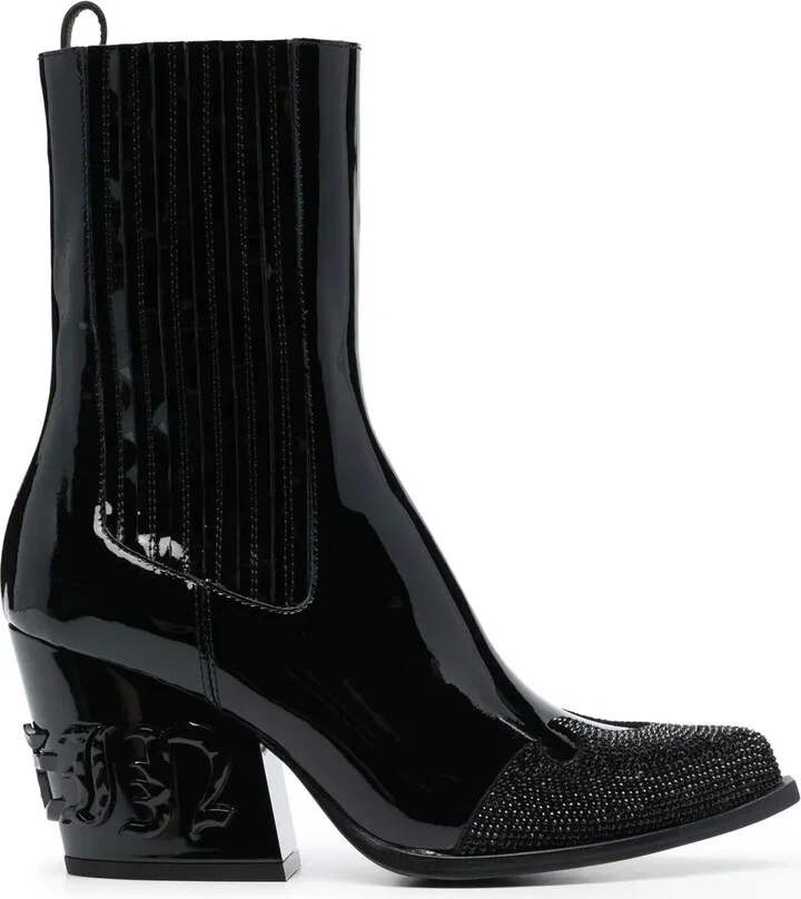 Crystal-Embellished Boots