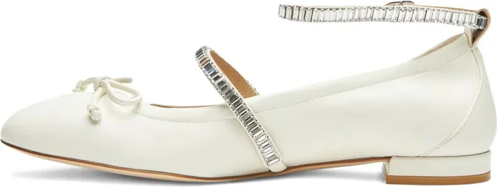 Crystal-Embellished Bow Flats