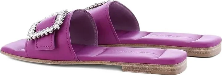 Crystal-Embellished Buckle Sandals - Image 2