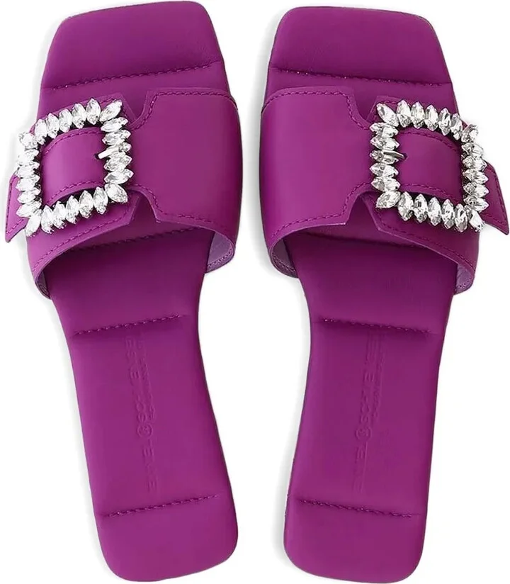 Crystal-Embellished Buckle Sandals - Image 3