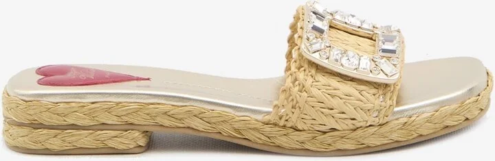 Crystal Embellished Buckle Sandals