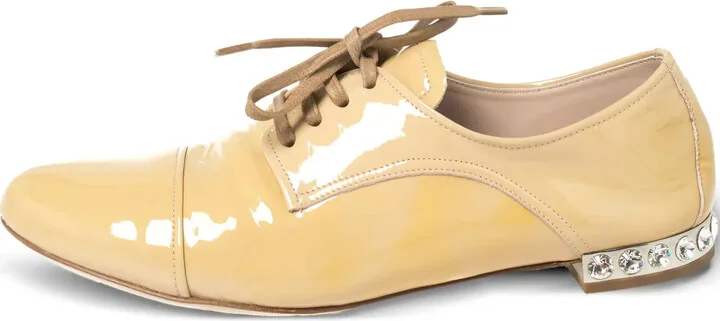 Crystal-Embellished Derby Shoes