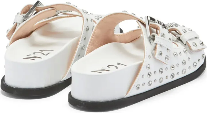 Crystal-Embellished Double-Strap Slides - Image 3