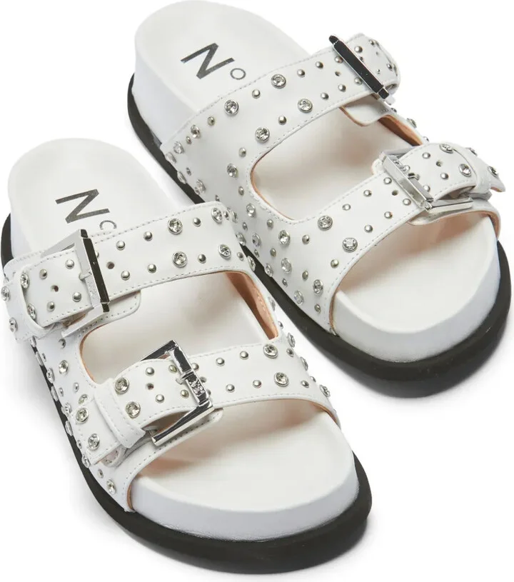 Crystal-Embellished Double-Strap Slides - Image 4