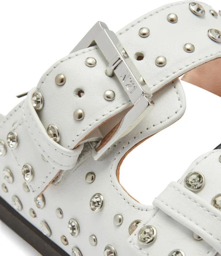 Crystal-Embellished Double-Strap Slides - Image 5